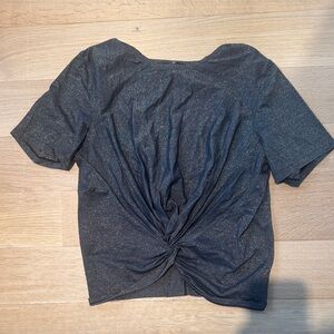 Elegant Black Twist Knot Top